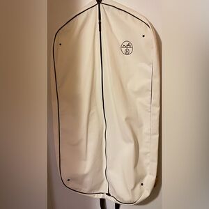 Cream Designer Logo garment bag